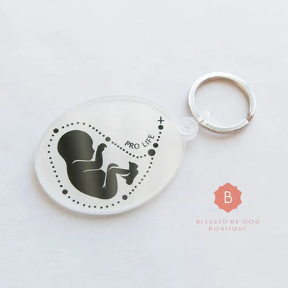 Pro-Life Catholic Acrylic Keychain - Keychains