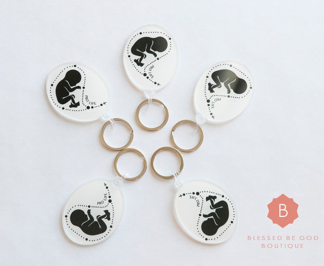 Pro-Life Catholic Acrylic Keychain - Keychains