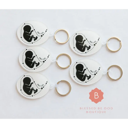 Pro-Life Catholic Acrylic Keychain - Keychains
