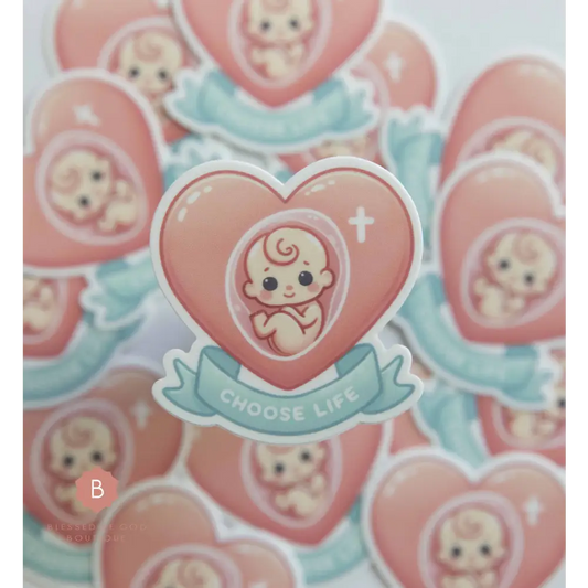 Pro- Life Sticker Catholic Vinyl Sticker - sticker