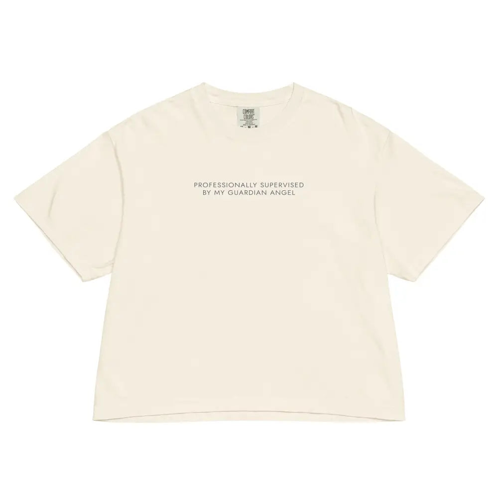 Professionally Supervised By My Guardian Angel Boxy Tee