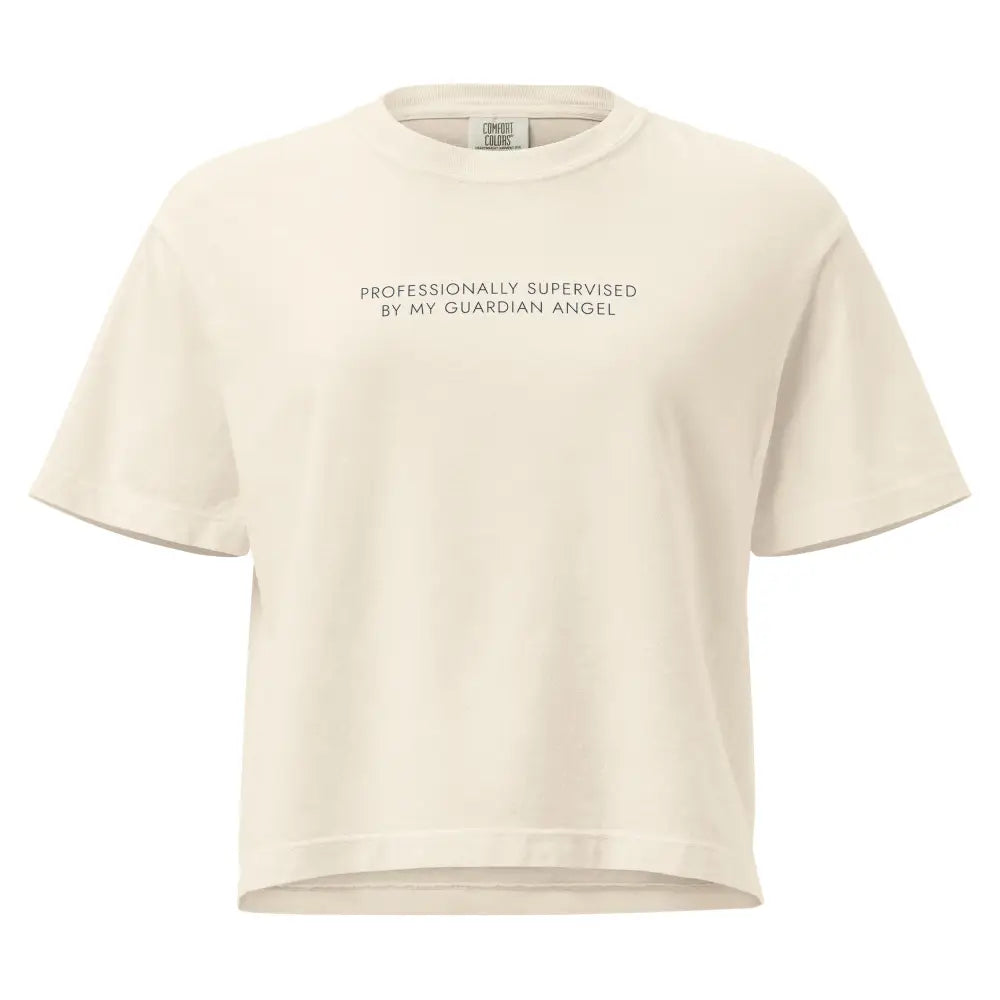 Professionally Supervised By My Guardian Angel Boxy Tee