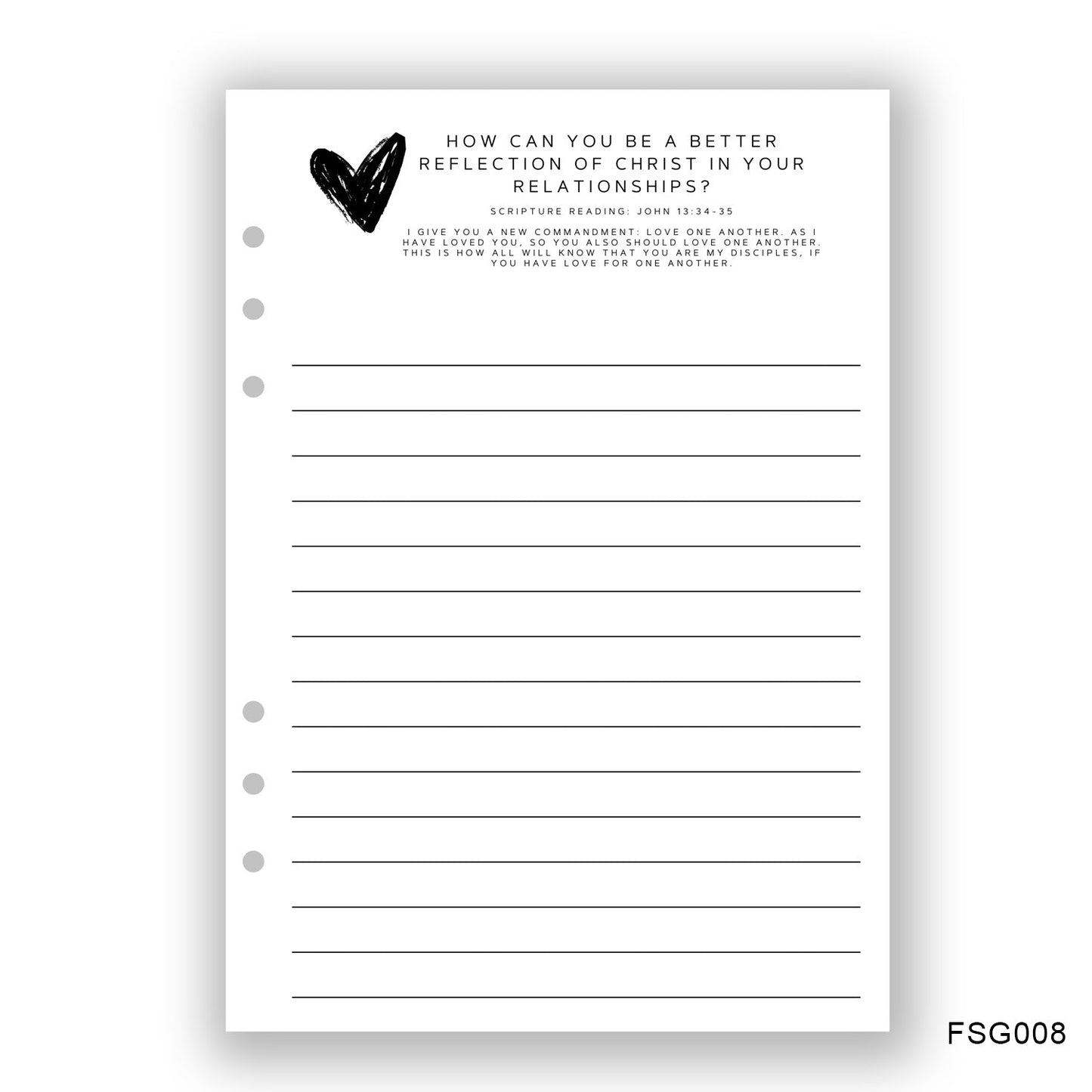 Reflection of Christ Journaling Page - Paper products