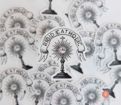 Rigid Catholic Sticker Clear Vinyl - Decorative Stickers