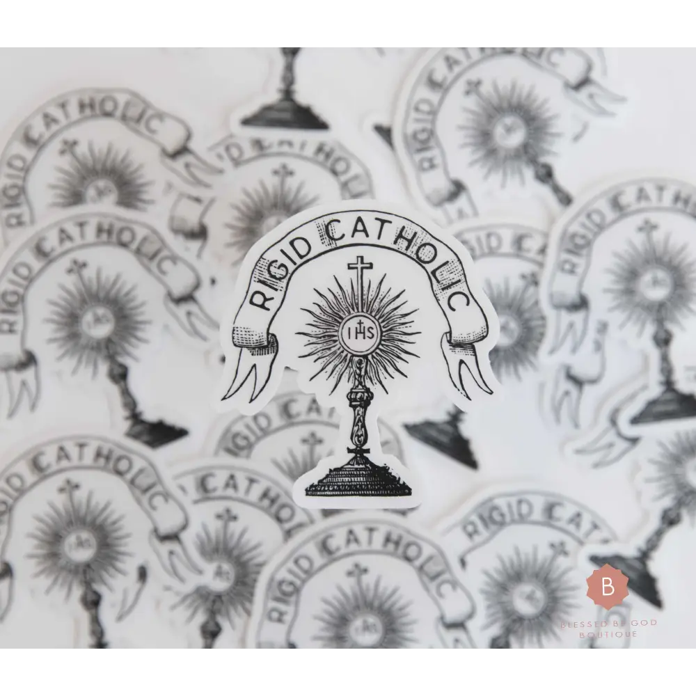 Rigid Catholic Sticker Clear Vinyl - Decorative Stickers