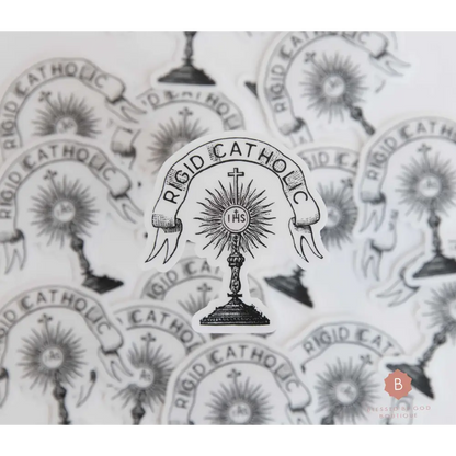 Rigid Catholic Sticker Clear Vinyl - Decorative Stickers