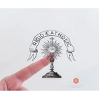 Rigid Catholic Sticker Clear Vinyl - Decorative Stickers
