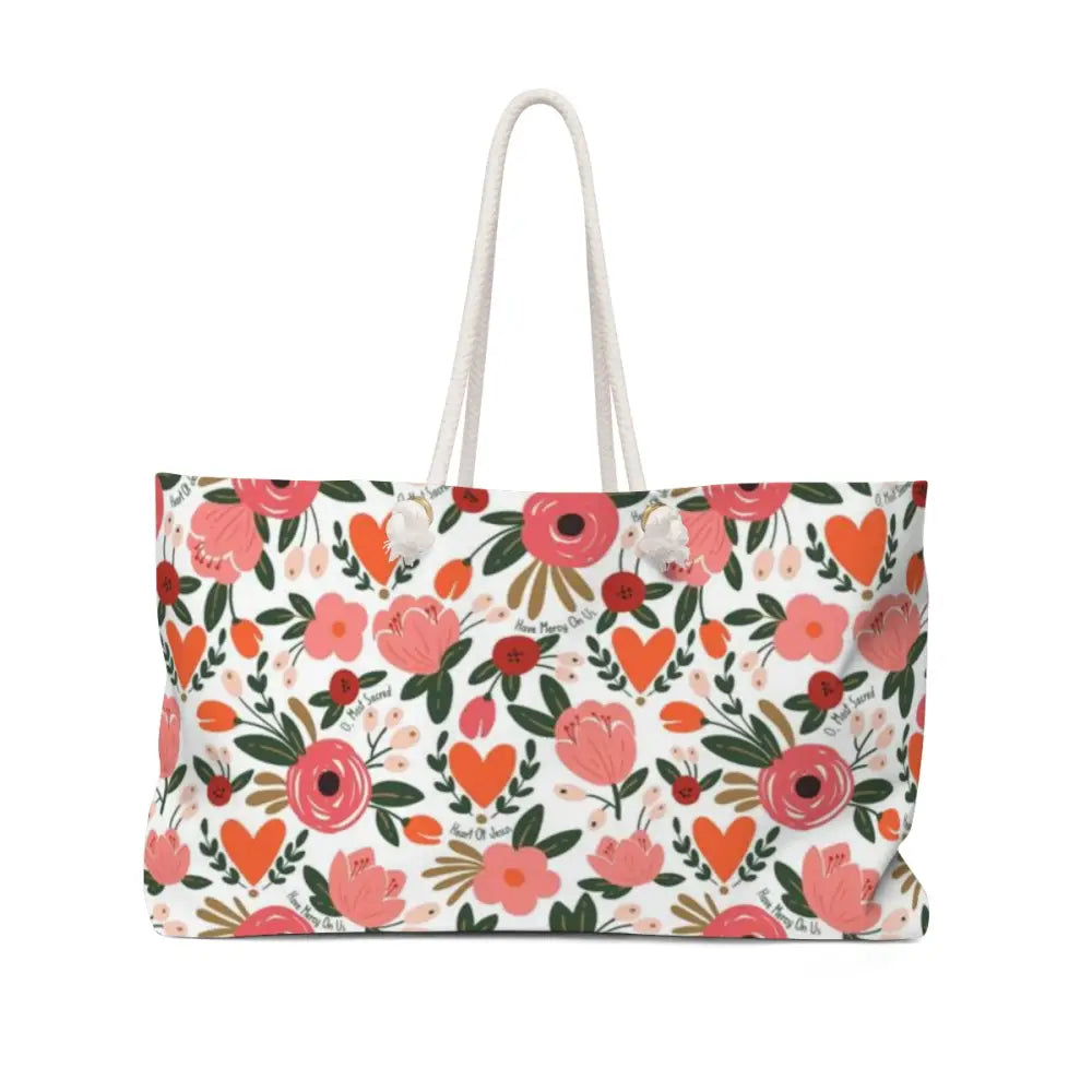 Sacred Heart Catholic Weekender Bag - 24’’ × 13’’ - Bags