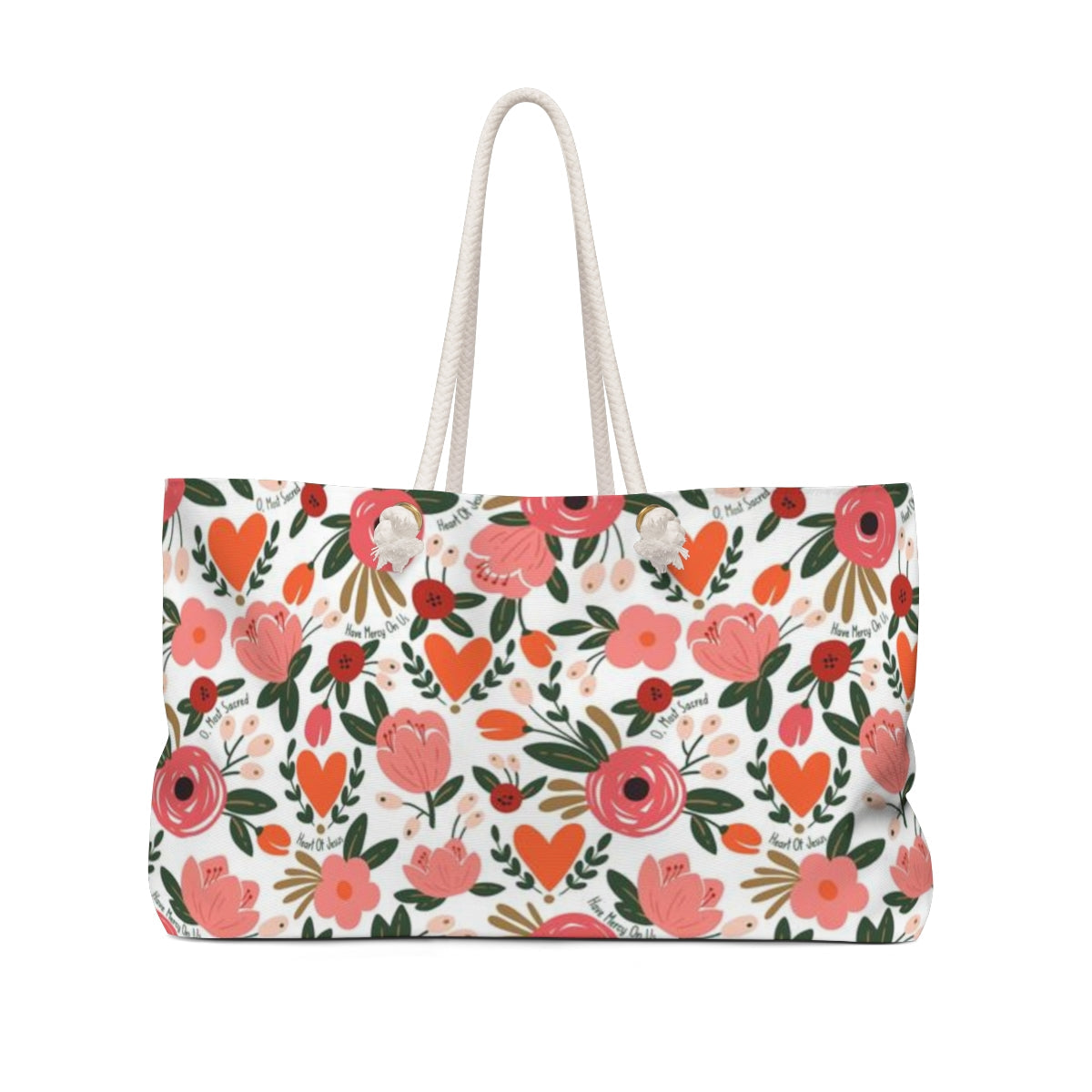 Sacred Heart Catholic Weekender Bag - 24’’ × 13’’ - Bags