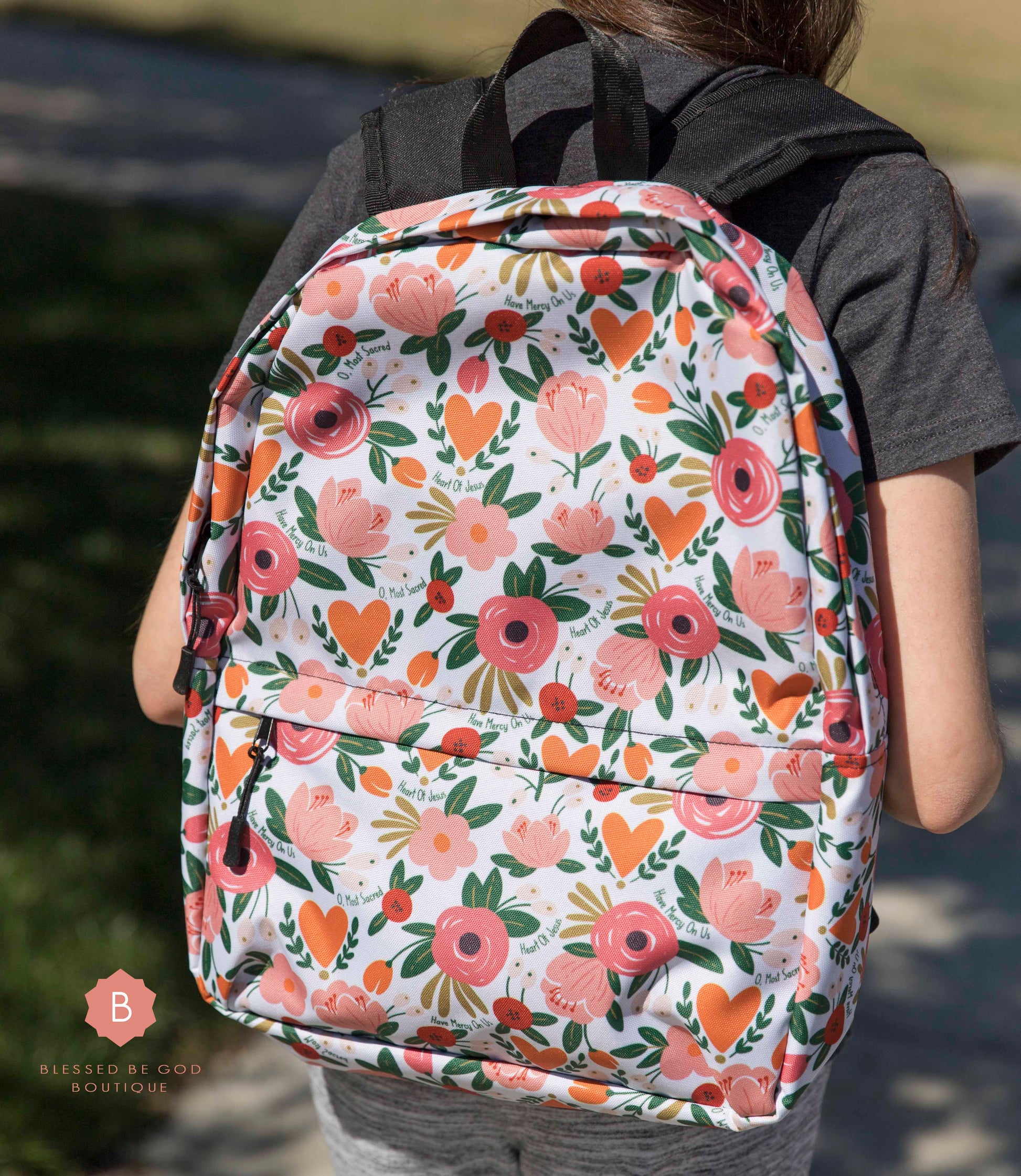 Sacred Heart of Jesus Catholic Backpack - Backpacks