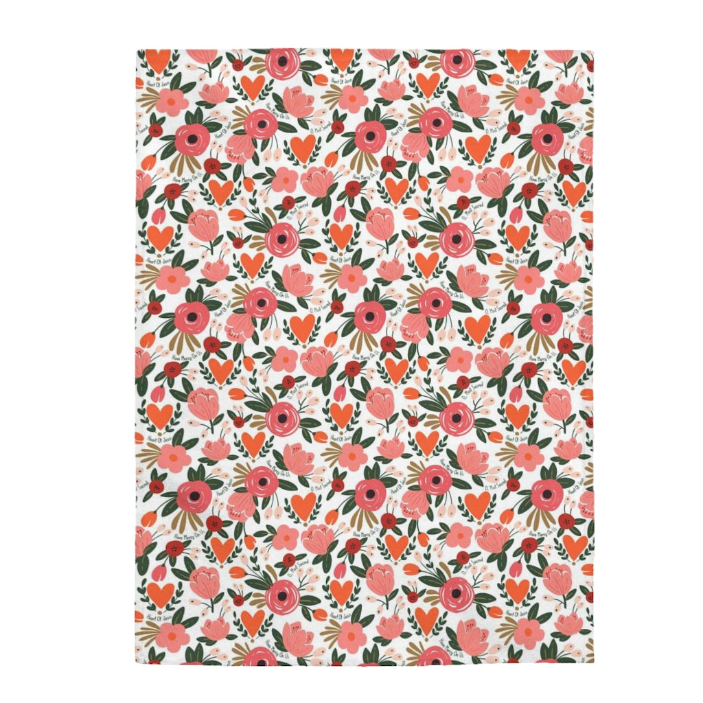 Sacred Heart of Jesus Catholic Blanket - 60’’ × 80’’ - All Over Prints