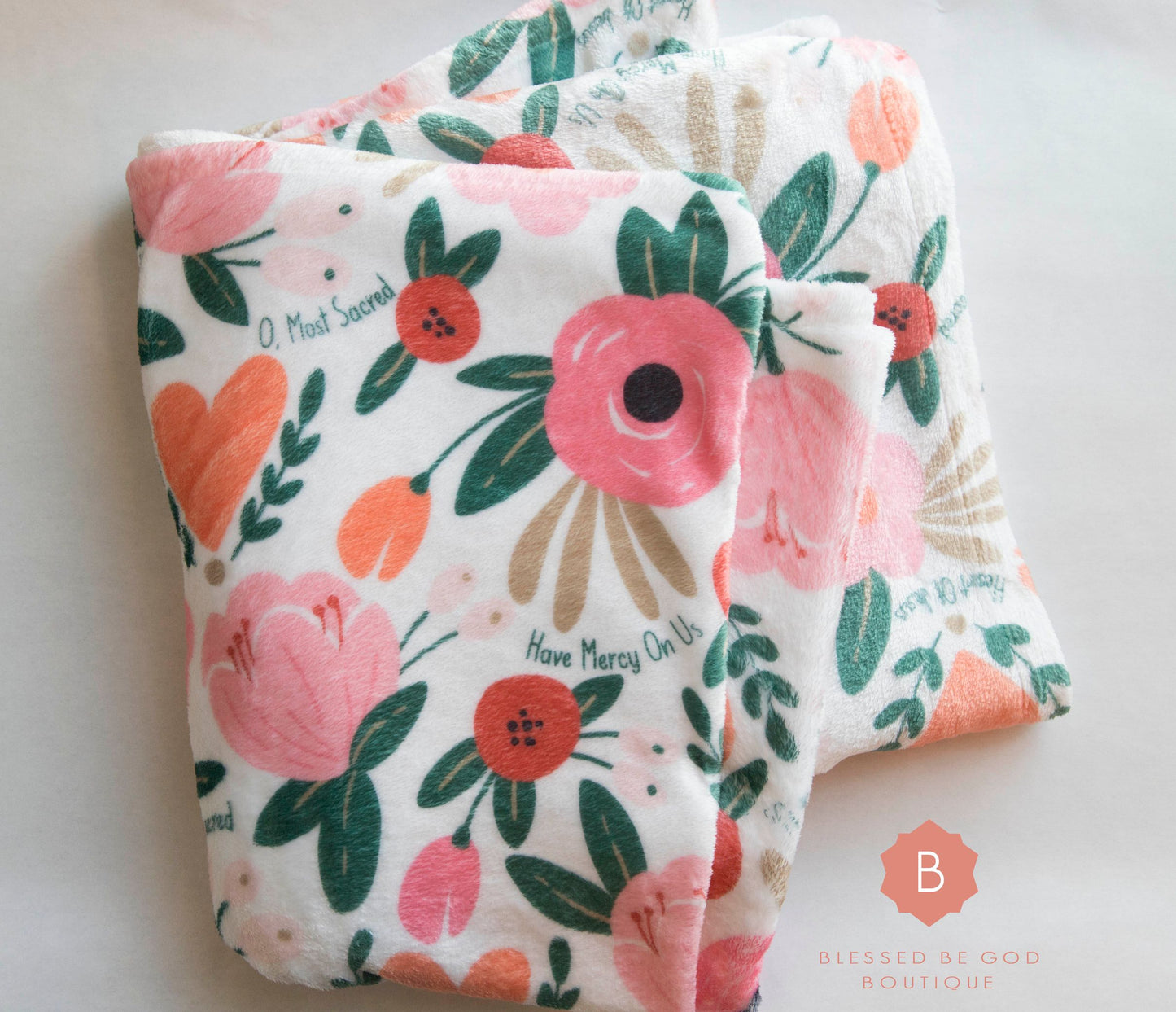 Sacred Heart of Jesus Catholic Blanket - All Over Prints