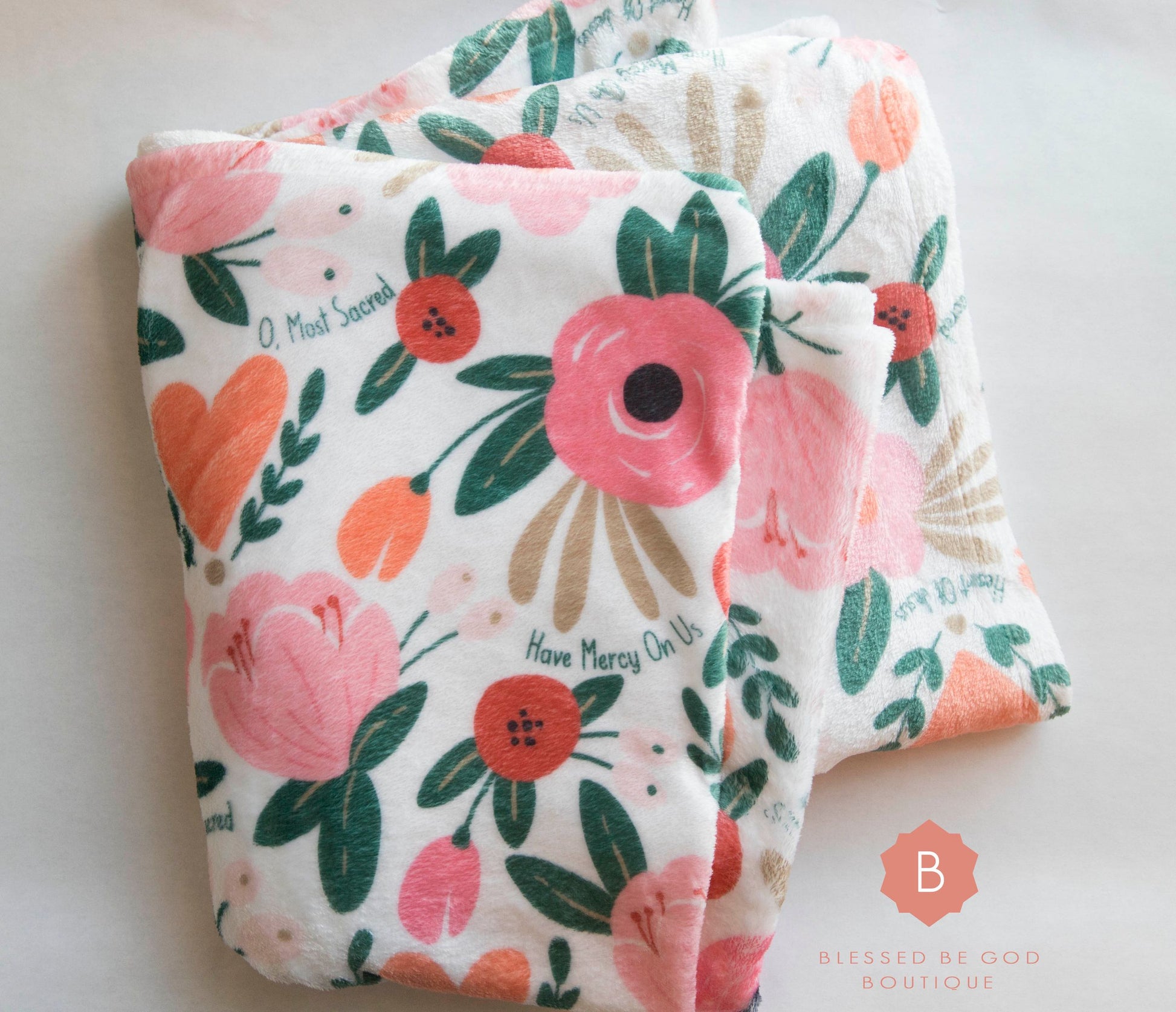 Sacred Heart of Jesus Catholic Blanket - All Over Prints