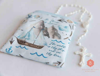 Saint Therese of Lisieux Catholic Rosary Pouch - rosary pouch