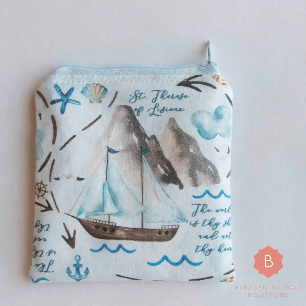 Saint Therese of Lisieux Catholic Rosary Pouch - rosary pouch