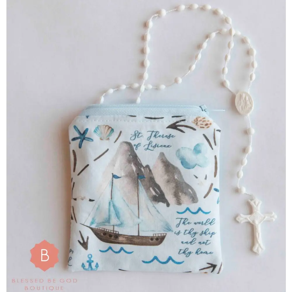 Saint Therese of Lisieux Catholic Rosary Pouch - rosary pouch