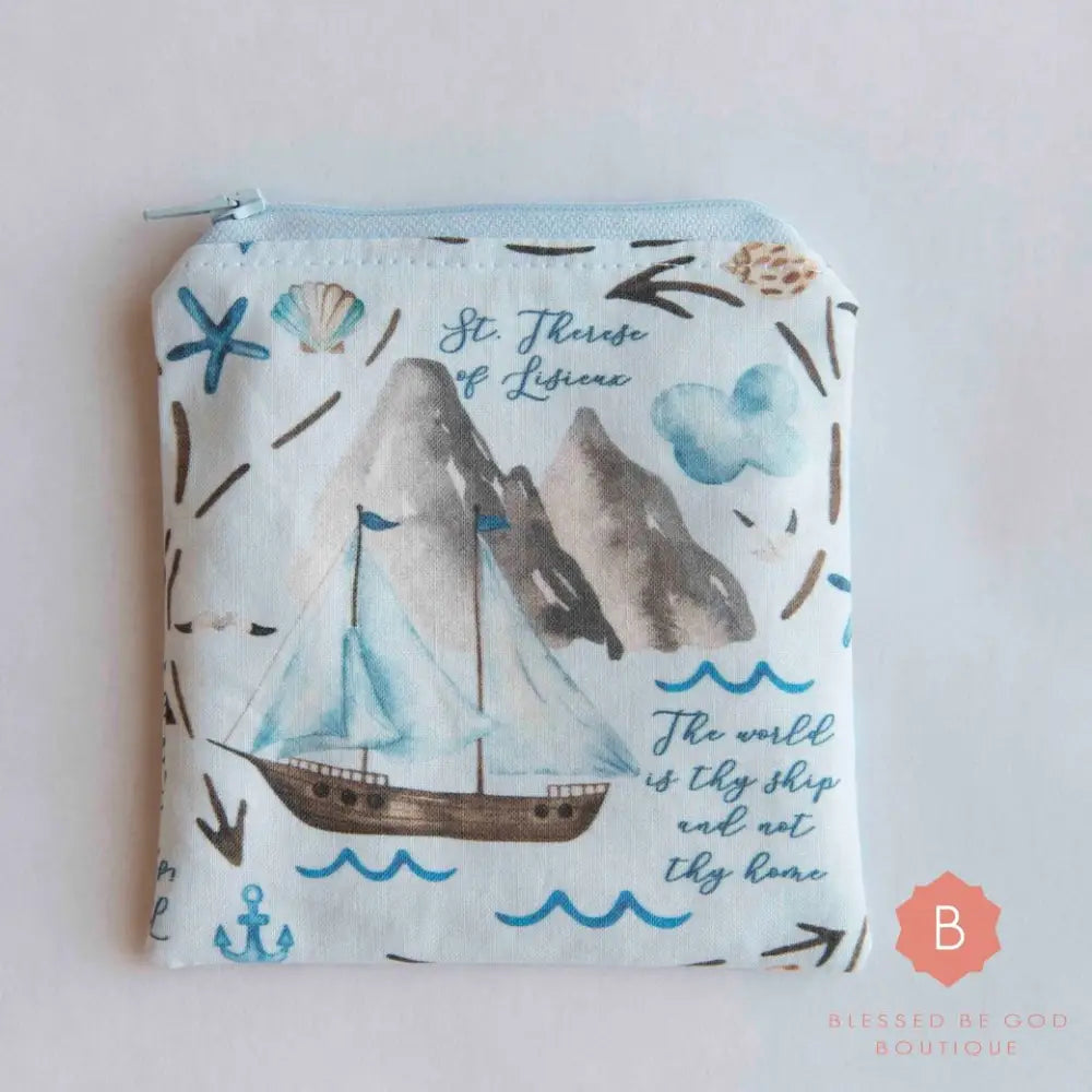 Saint Therese of Lisieux Catholic Rosary Pouch - rosary pouch
