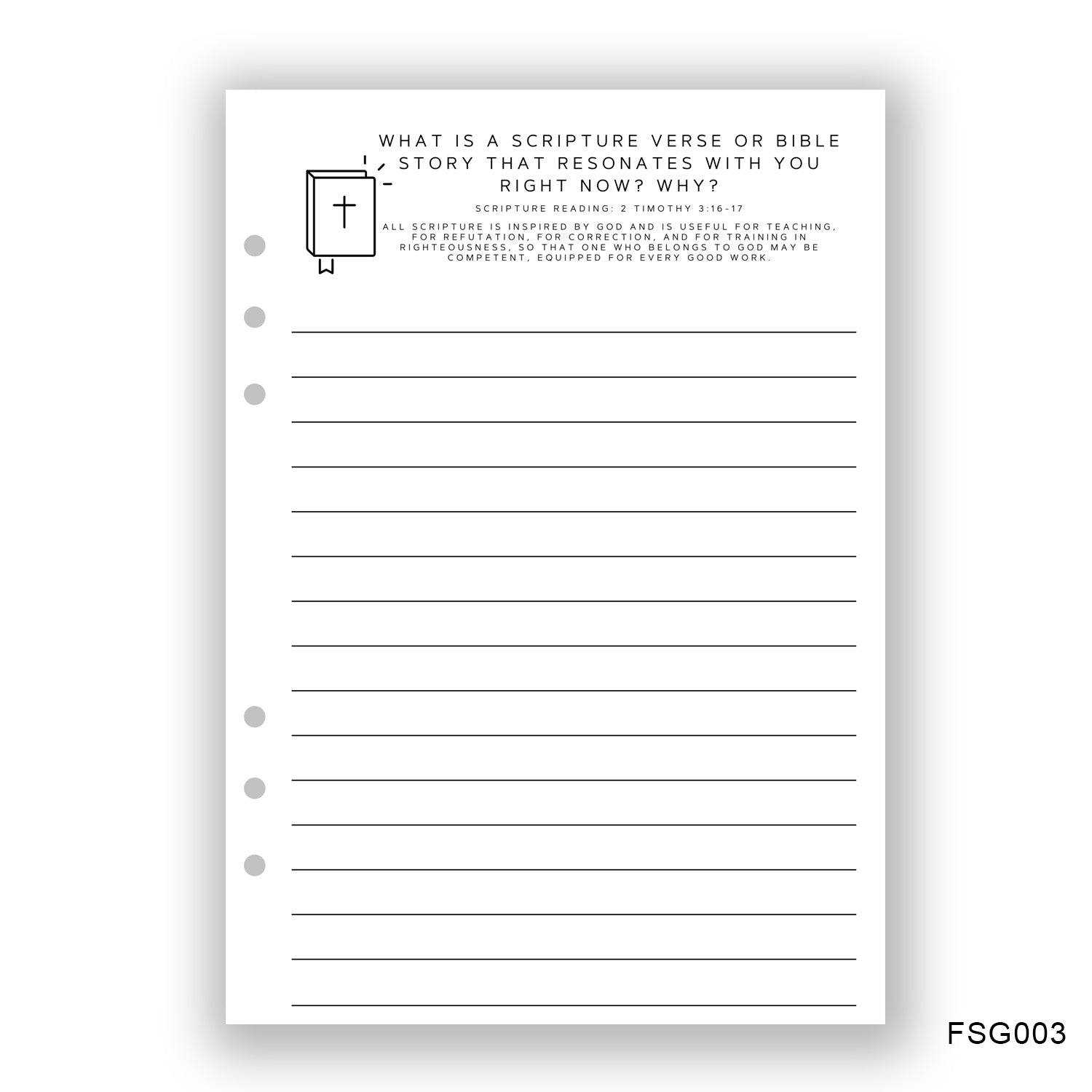 Scripture Resonates Journaling Page - Paper products