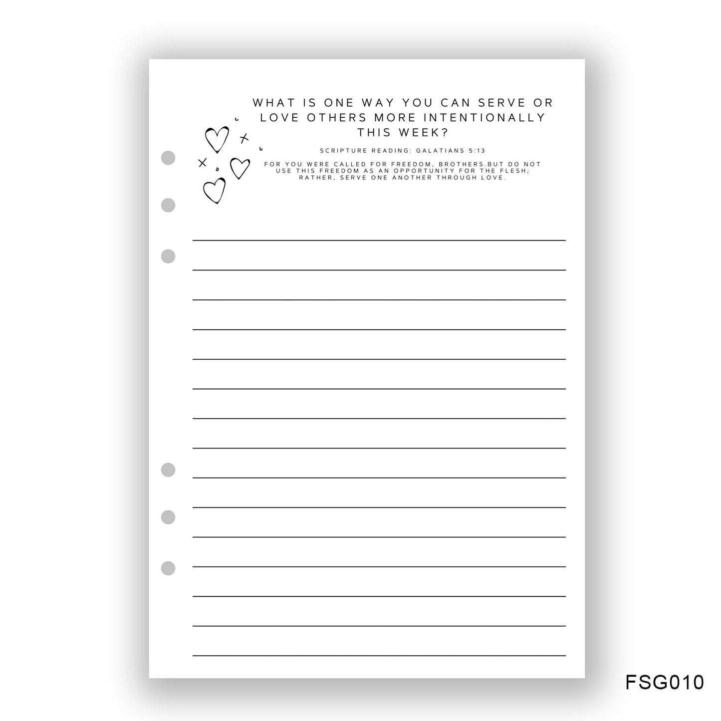 Serve Others Journaling Page - Paper products