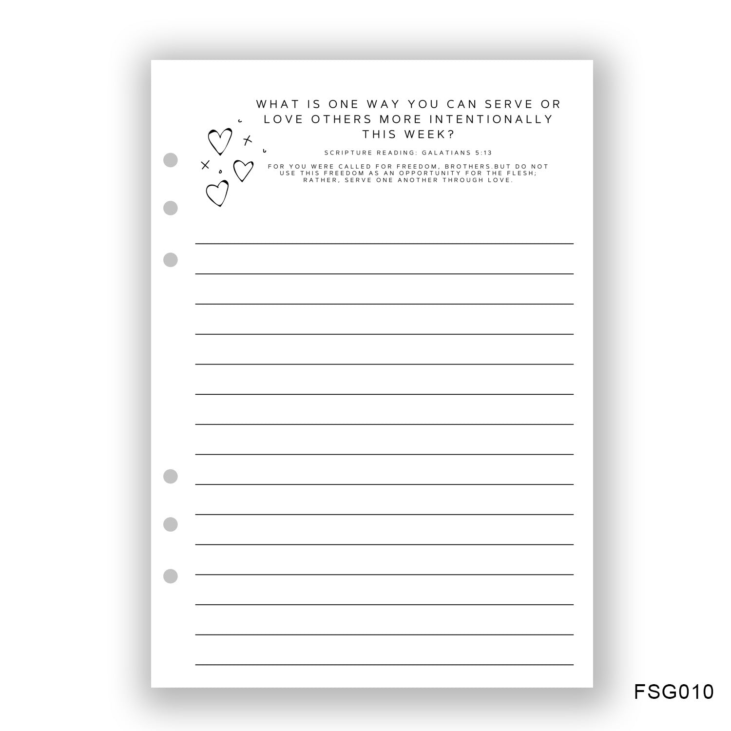 Serve Others Journaling Page - Paper products