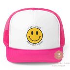 Smiley Face Catholic Hat Padre Pio - Pink / One size - Hats