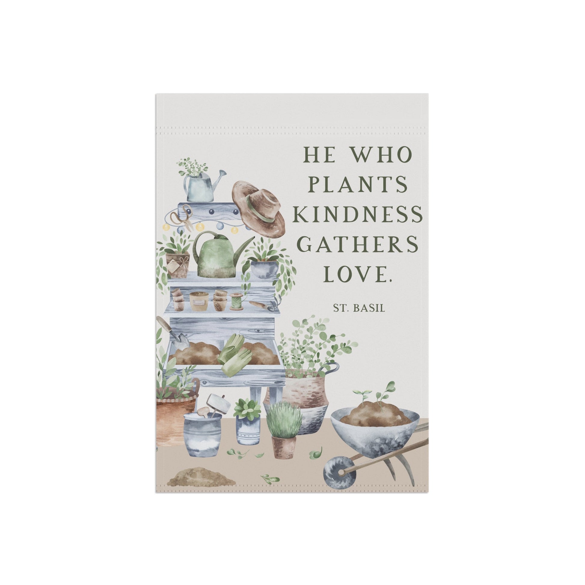 St. Basil Catholic Garden Flag - 12’’ × 18’’ - Home Decor