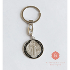 St Benedict Catholic keychain Black - Keychains