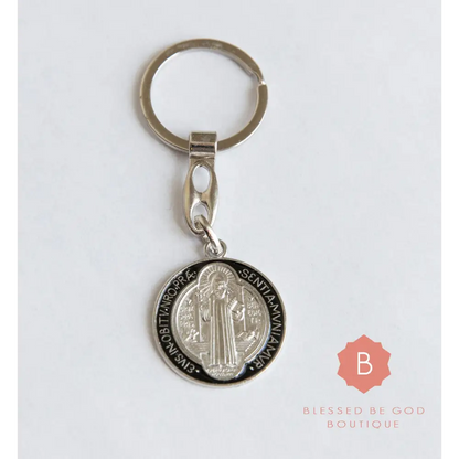 St Benedict Catholic keychain Black - Keychains