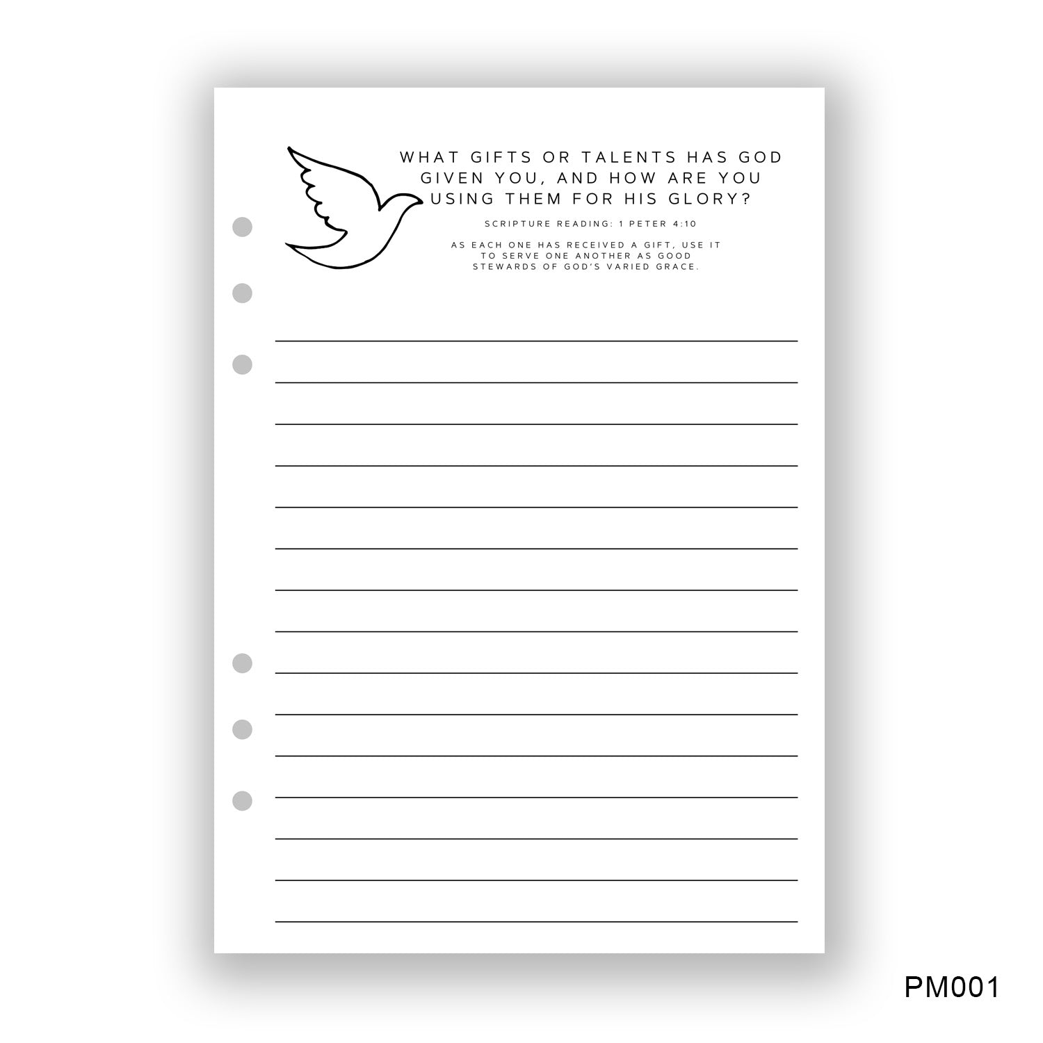 Talents Journaling Page - Paper products