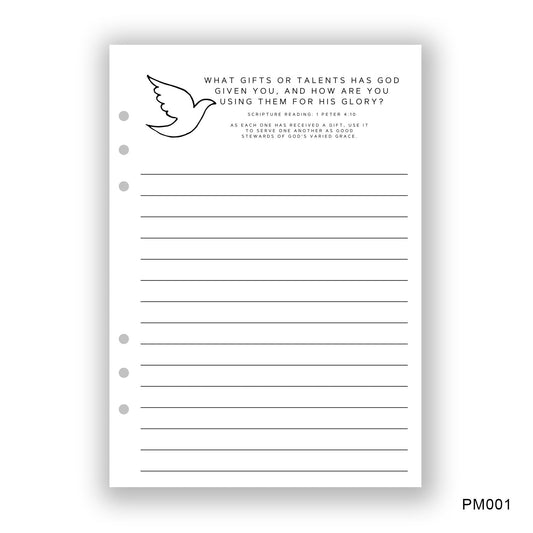 Talents Journaling Page - Paper products