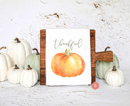 Thankful Catholic Dish Towel Thanksgiving - White / 28’’ × 28’’ - Home Decor