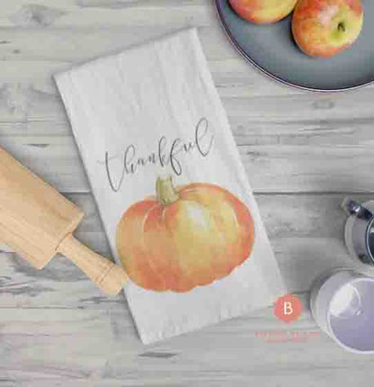 Thankful Catholic Dish Towel Thanksgiving - White / 28’’ × 28’’ - Home Decor