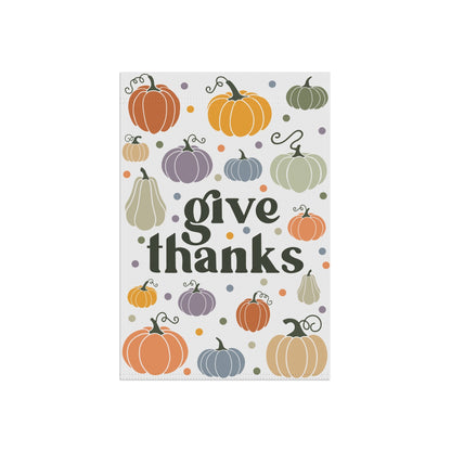 Thanksgiving Garden Flag - 12’’ × 18’’ - Home Decor