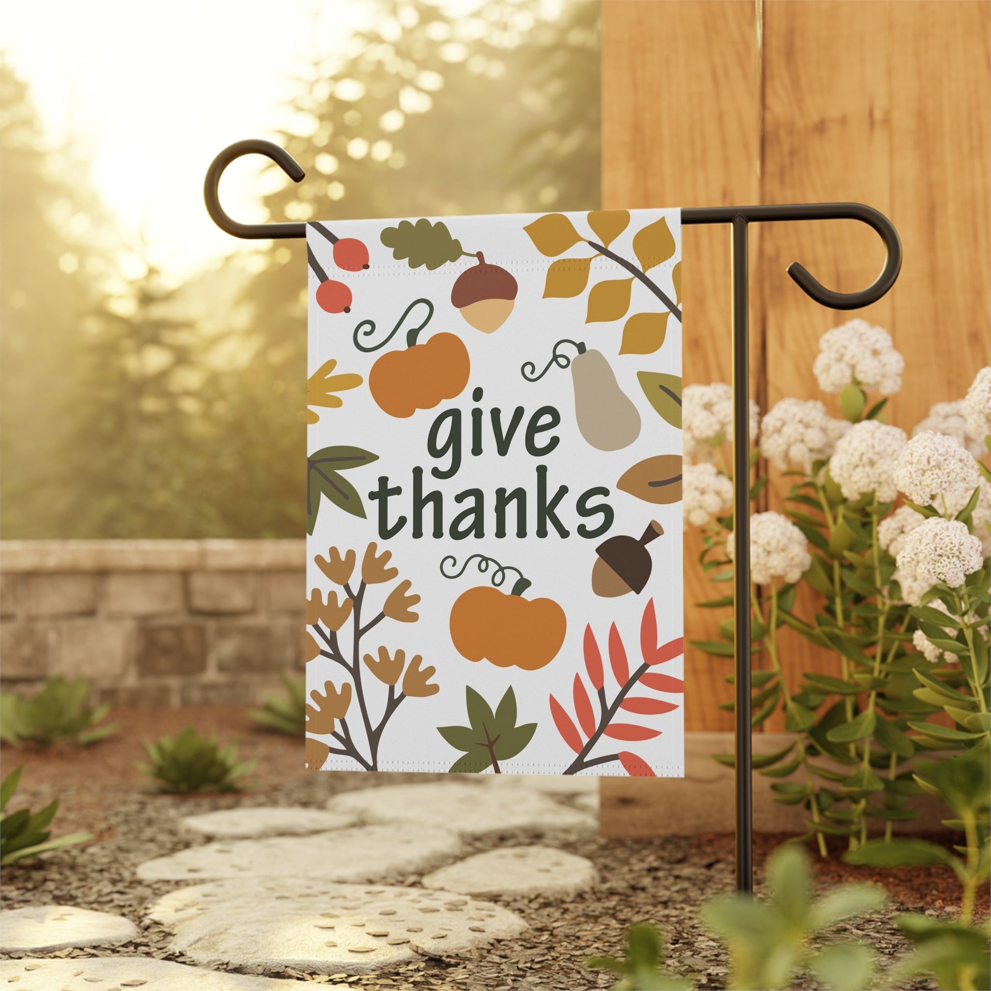 Thanksgiving Garden Flag - 12’’ × 18’’ - Home Decor