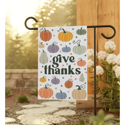 Thanksgiving Garden Flag - 12’’ × 18’’ - Home Decor