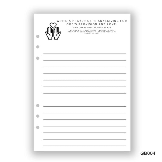 Thanksgiving Prayer Journaling Page - Paper products