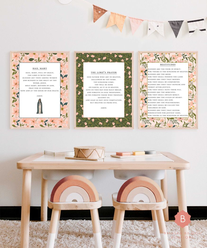 The Beatitudes Catholic Art 12x16 - Posters Prints & Visual Artwork