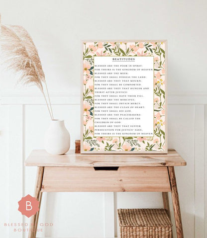 The Beatitudes Catholic Art 12x16 - Posters Prints & Visual Artwork