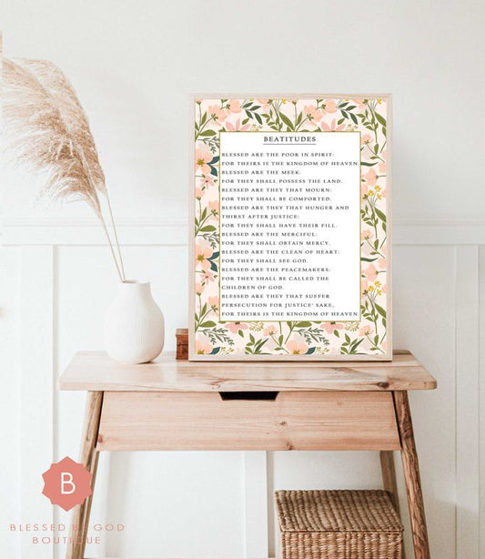 The Beatitudes Catholic Art 12x16 - Posters Prints & Visual Artwork