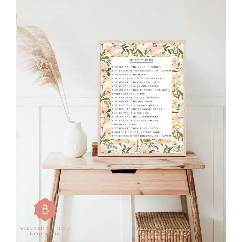 The Beatitudes Catholic Art 12x16 - Posters Prints & Visual Artwork