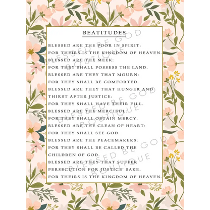 The Beatitudes Catholic Art 12x16 - Posters Prints & Visual Artwork