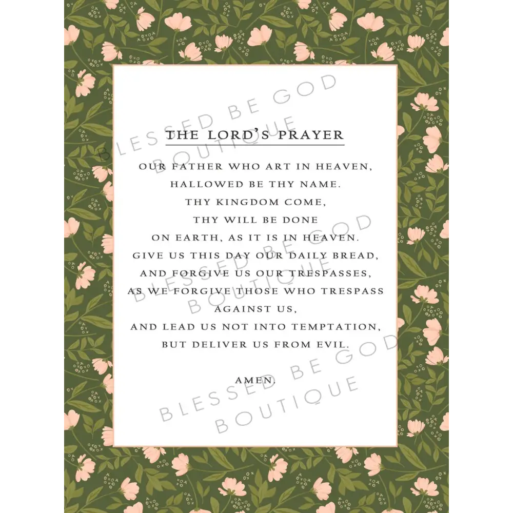 The Lord’s Prayer Catholic Art 12x16 - Posters Prints & Visual Artwork