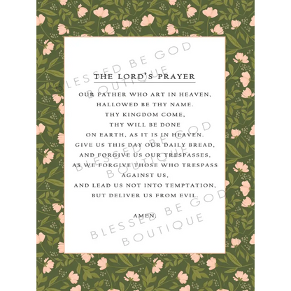 The Lord’s Prayer Catholic Art 12x16 - Posters Prints & Visual Artwork
