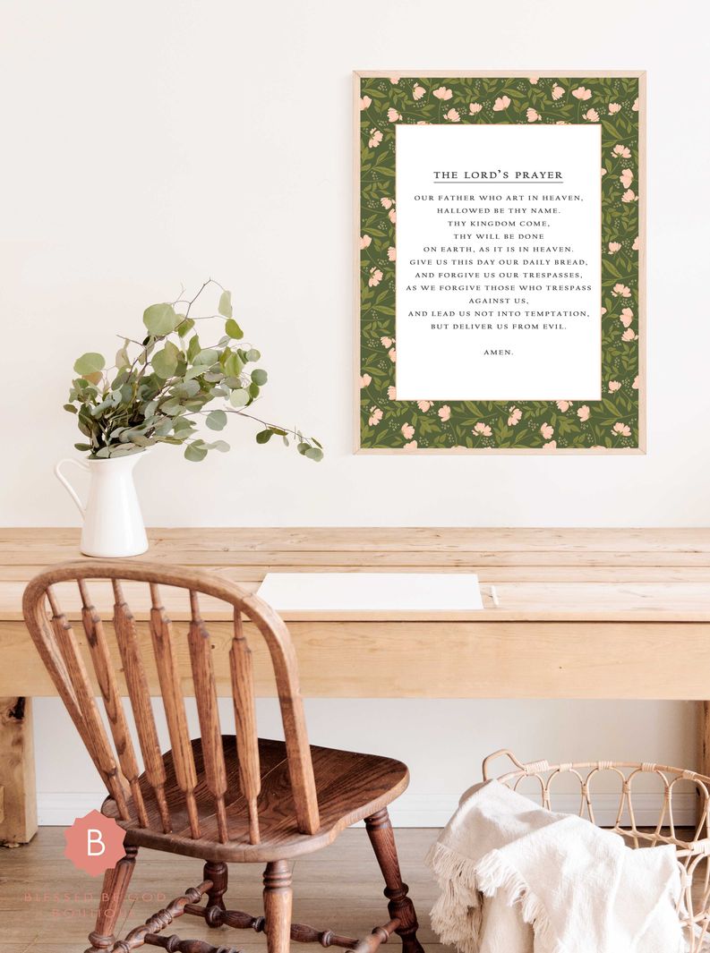 The Lord’s Prayer Catholic Art 12x16 - Posters Prints & Visual Artwork