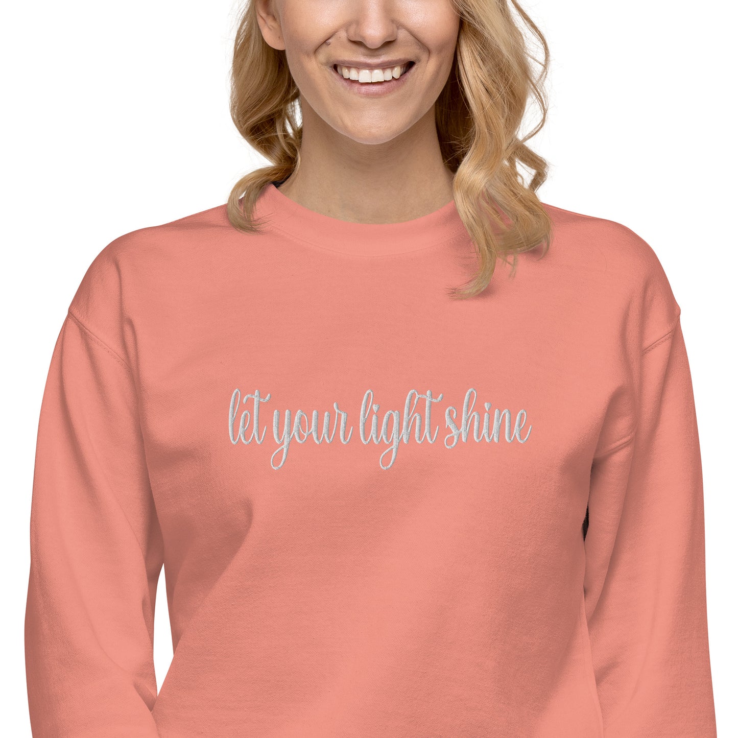 Catholic Premium Sweatshirt, Let Your Light Shine