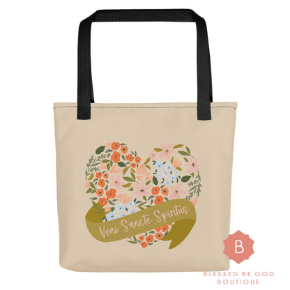 Veni Sancte Spiritus Catholic Tote Bag Come Holy Spirit - Bags