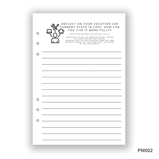 Vocation Journaling Page - Paper products