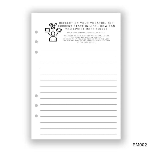 Vocation Journaling Page - Paper products