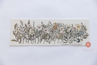 Wildflowers Bookmark Catholic Bookmark Luke 12 - Paper products