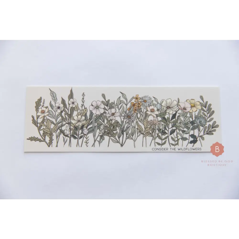 Wildflowers Bookmark Catholic Bookmark Luke 12 - Paper products